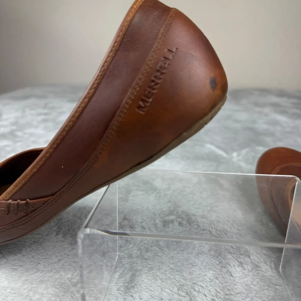 Merrell Leather Ballet Flats Women's US 10 Brown Slip On Comfort Casual Shoes